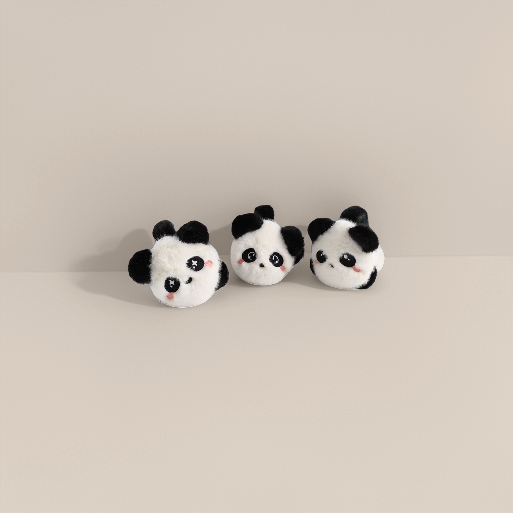 Plush panda figurine cute ear cups, plush ear cups as a gift for children Application Scenario