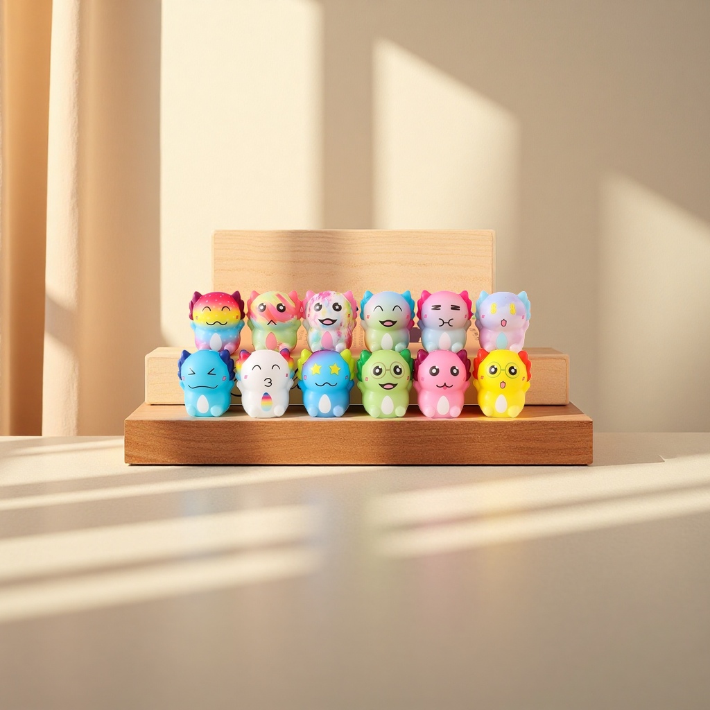 Colorful cartoon dolls, plush toys, children's educational and soothing toys details Picture