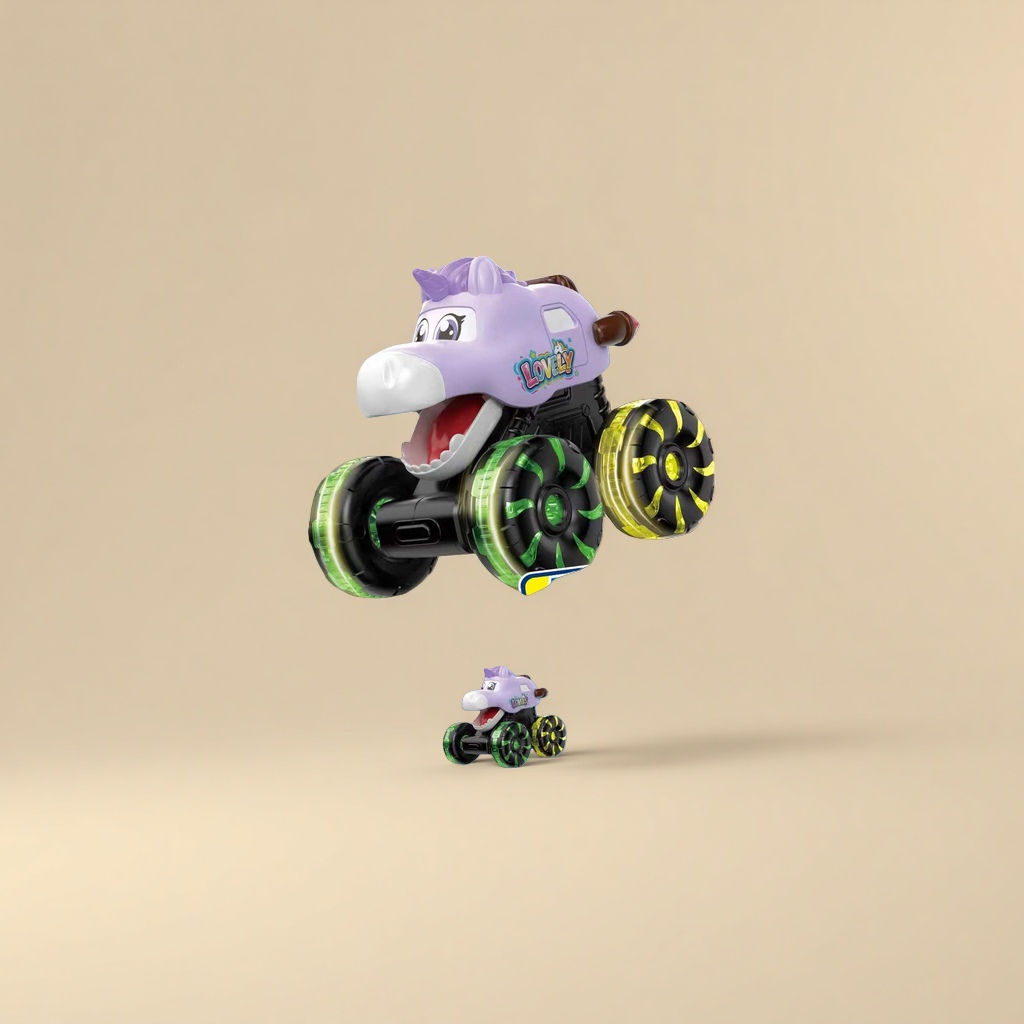 Purple unicorn-shaped electric toy car, children's educational remote control car Specification image