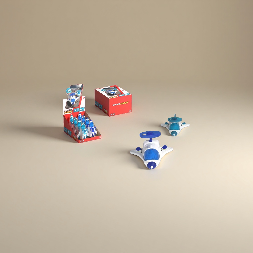 Spaceship toy, children's educational space model, movable, rotating and glowing details Picture