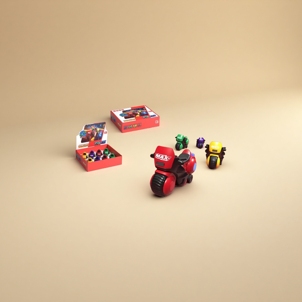Children's electric motorcycle toy simulation remote control, riding with lights and music details Picture