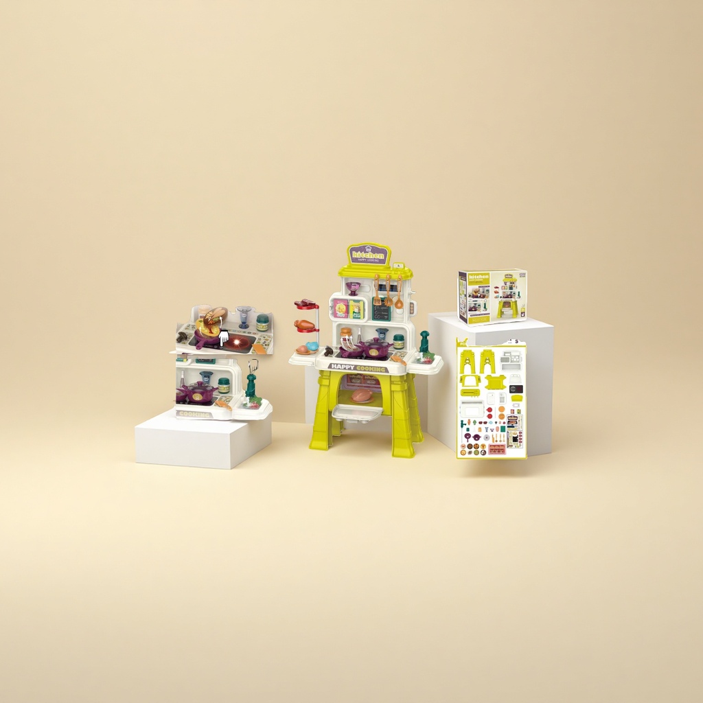 Children's kitchen toy set, role-playing simulation kitchenware, educational and early education toys Application Scenario