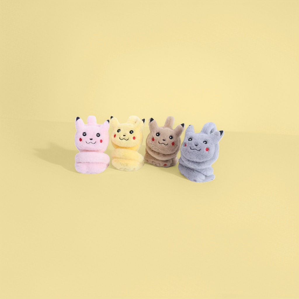Pikachu-shaped plush ear cups, cute cartoon ear cups