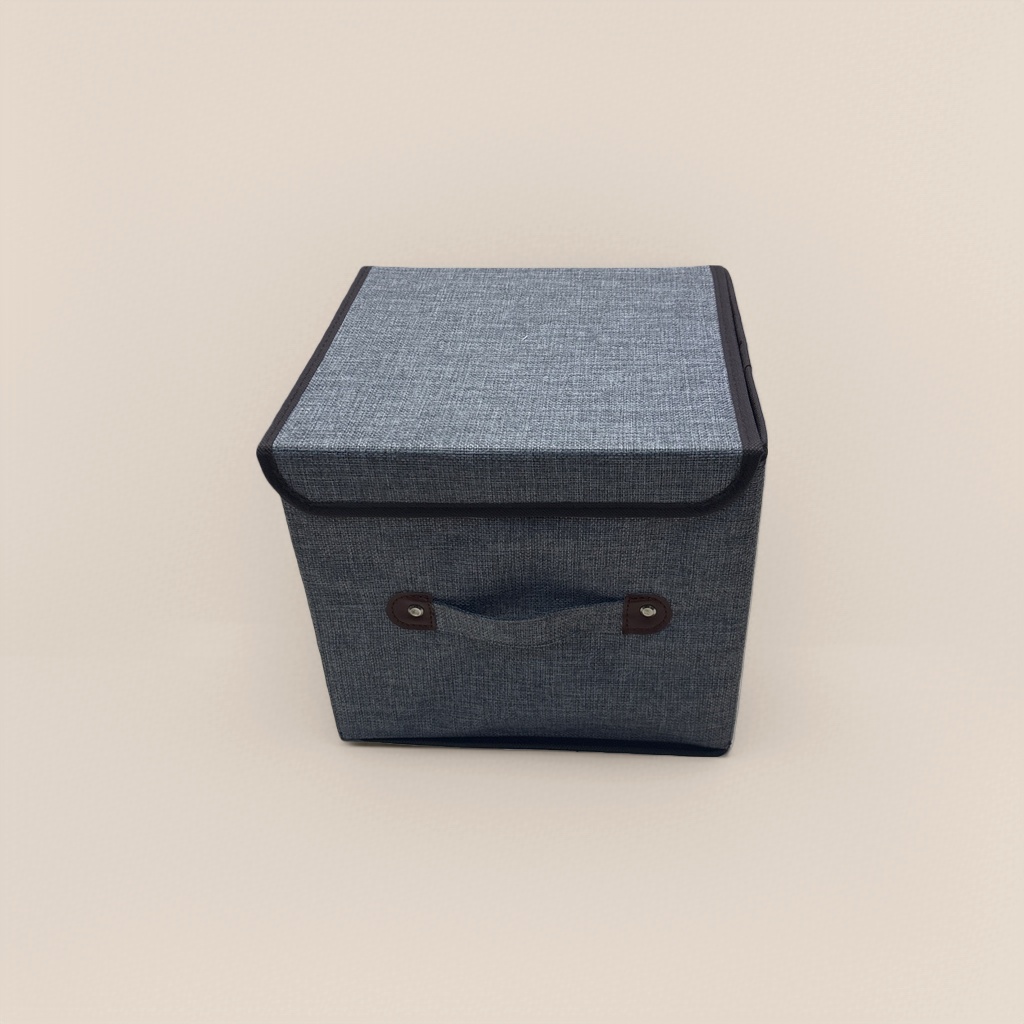 The main body of the grey fabric storage box is a foldable large-capacity household storage and organization box Specification image