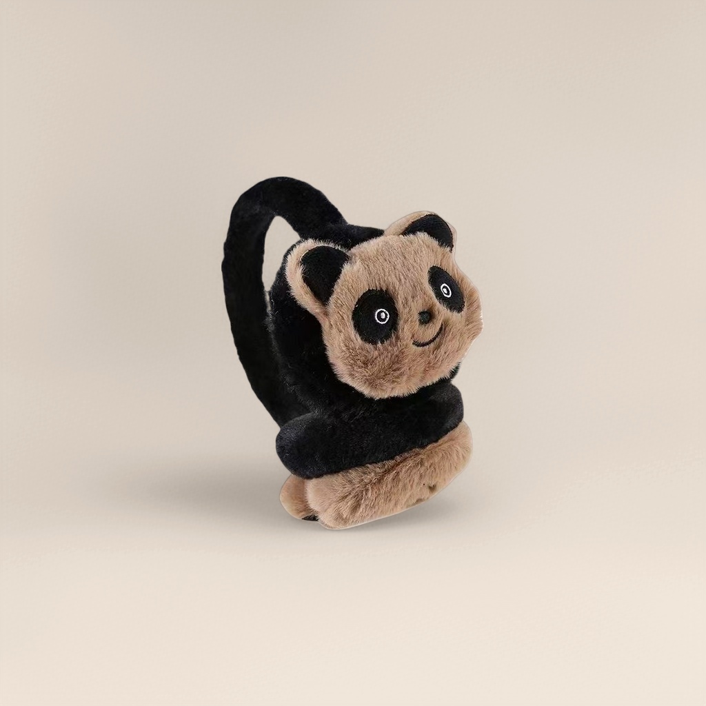 Cute plush panda-shaped ear cups Application Scenario