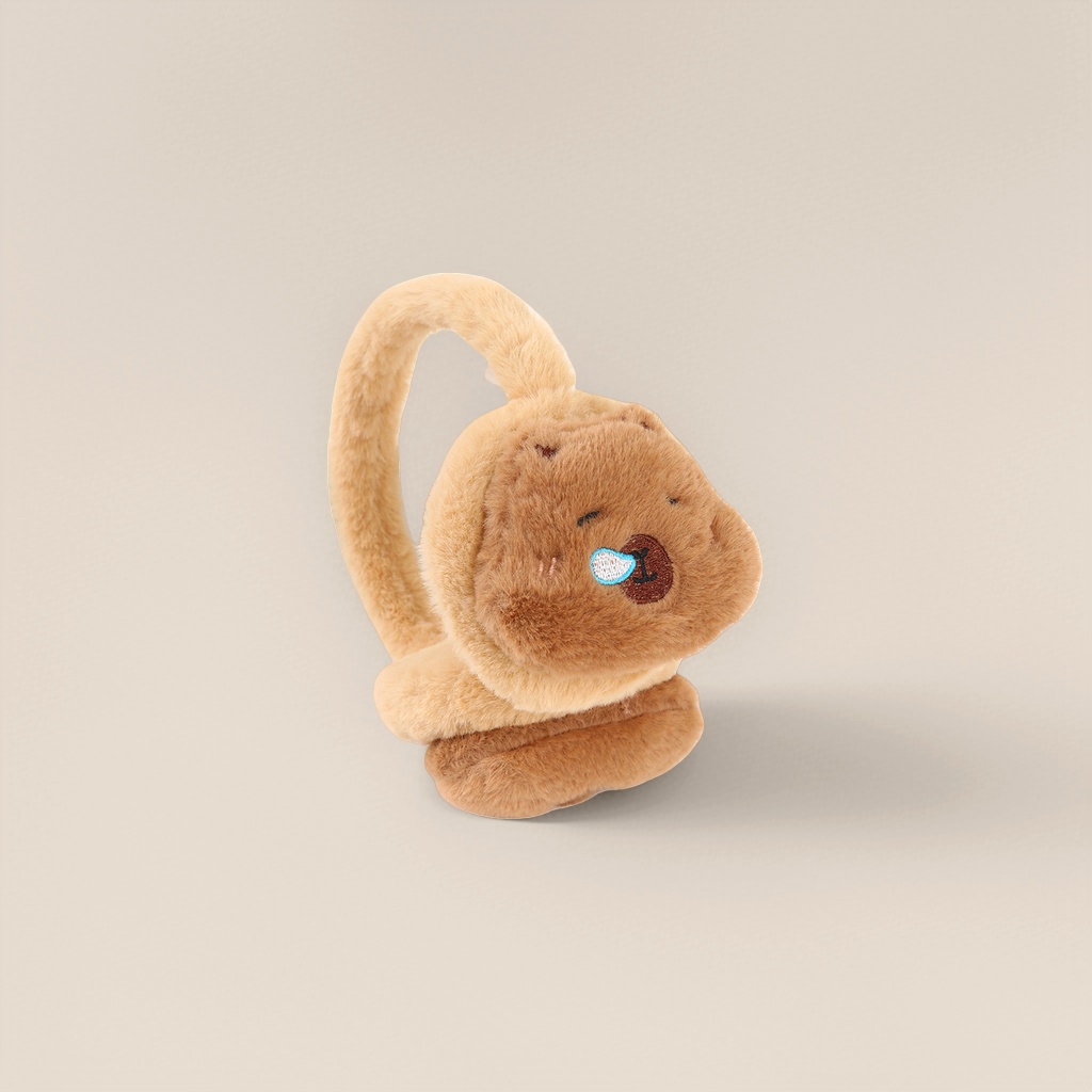 Plush toy ear muffs are warm and cute. Plush ear muffs keep you warm in winter. 123122614 Specification image