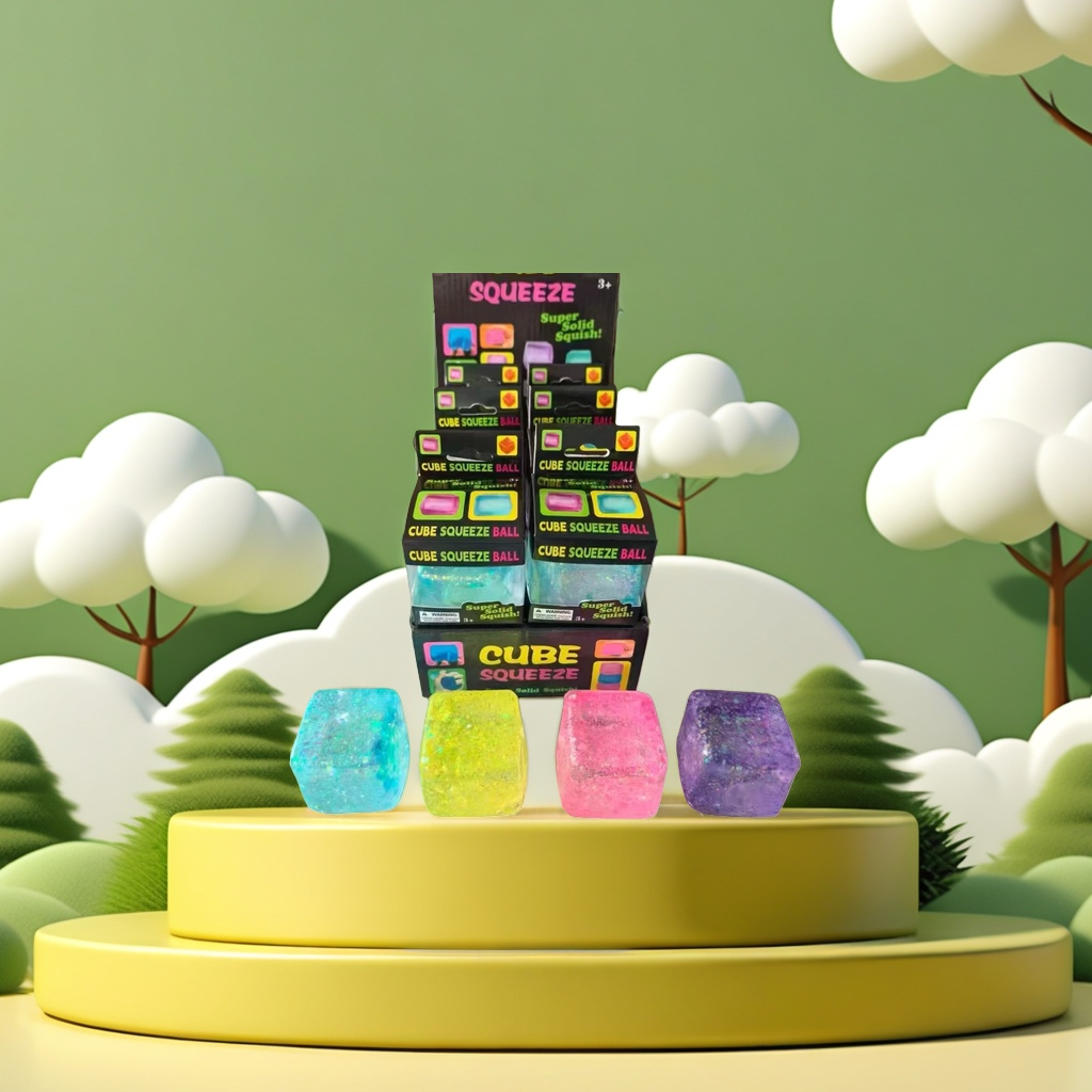 彩色立方体挤压球+Cube Squeeze Ball玩具细节图
