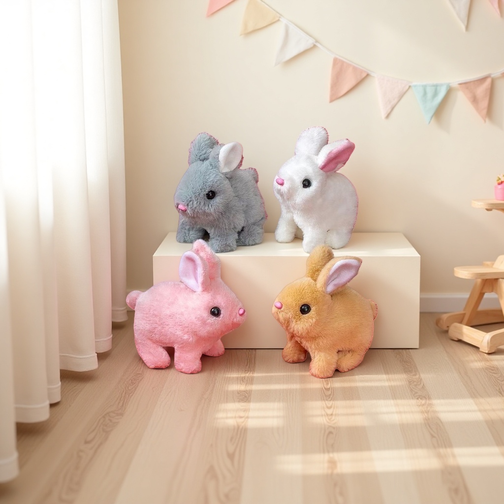 毛绒玩具兔子可爱抱枕布娃娃毛绒公仔 plush玩偶
