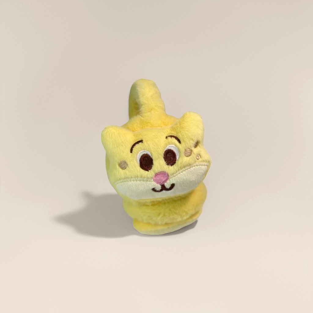 Yellow plush cat cute ear cups, suitable for both students and adults Specification image