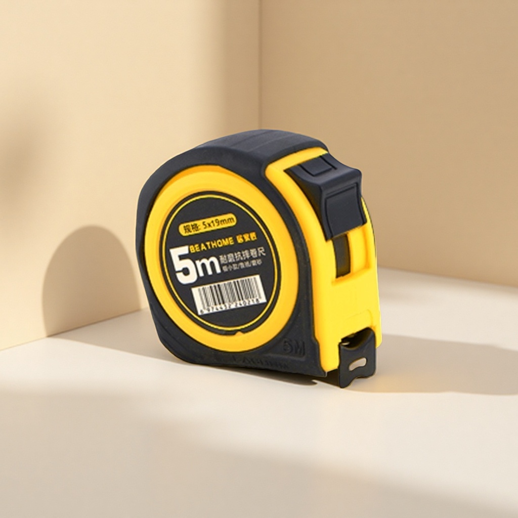 5-meter thickened anti-drop steel tape measure for engineering measurement, household tape measure with precise scale Specification image