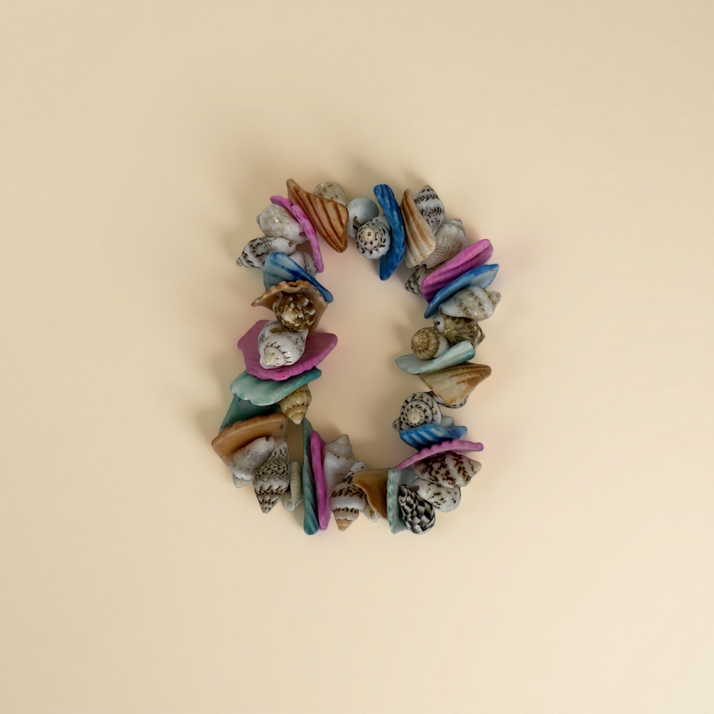 Colorful shell bracelet jewelry, shell ring, ocean-style handmade jewelry Specification image