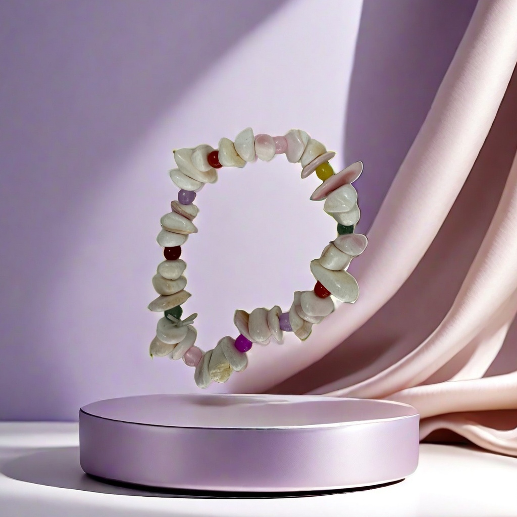 Colorful shell bracelet with round and colorful beaded jewelry, a fashionable accessory suitable for both men and women