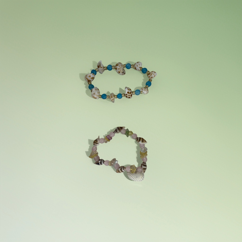 The shell bracelet is a simple and fashionable jewelry accessory for women, featuring natural sea shells Application Scenario