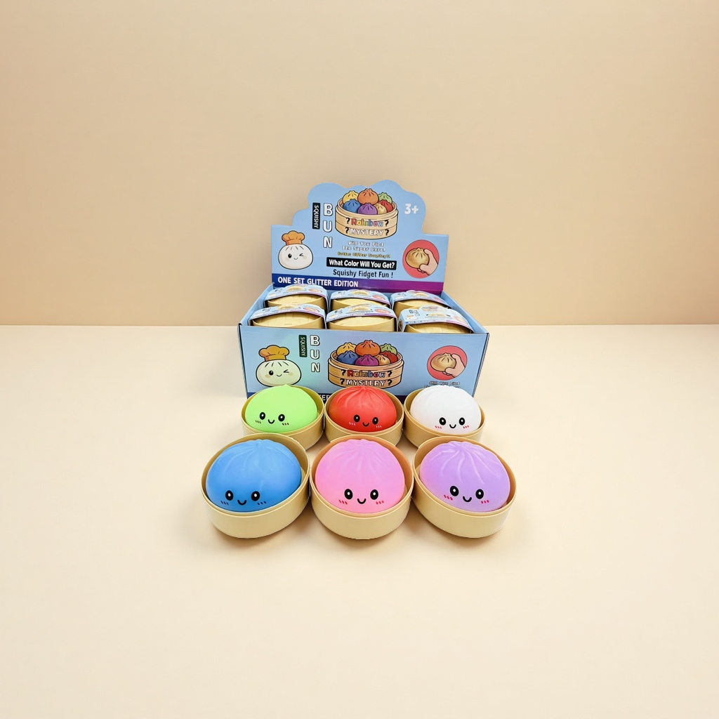 Colorful steamed bun-shaped stress-relieving toys, silicone kneading fun stress-relieving magic tool, for office students