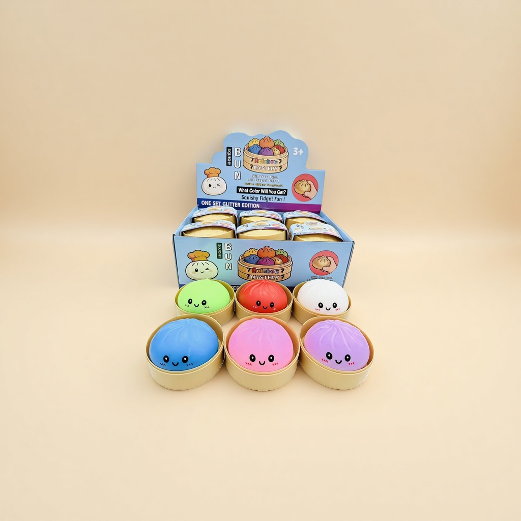 Colorful steamed bun-shaped stress-relieving toys, silicone kneading fun stress-relieving magic tool, for office students Specification image