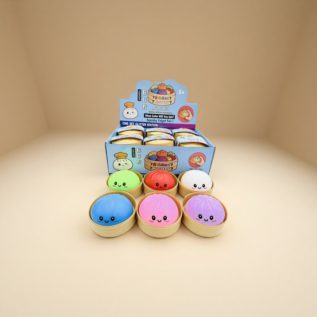 Colorful steamed bun-shaped stress-relieving toys, silicone kneading fun stress-relieving magic tool, for office students Application Scenario