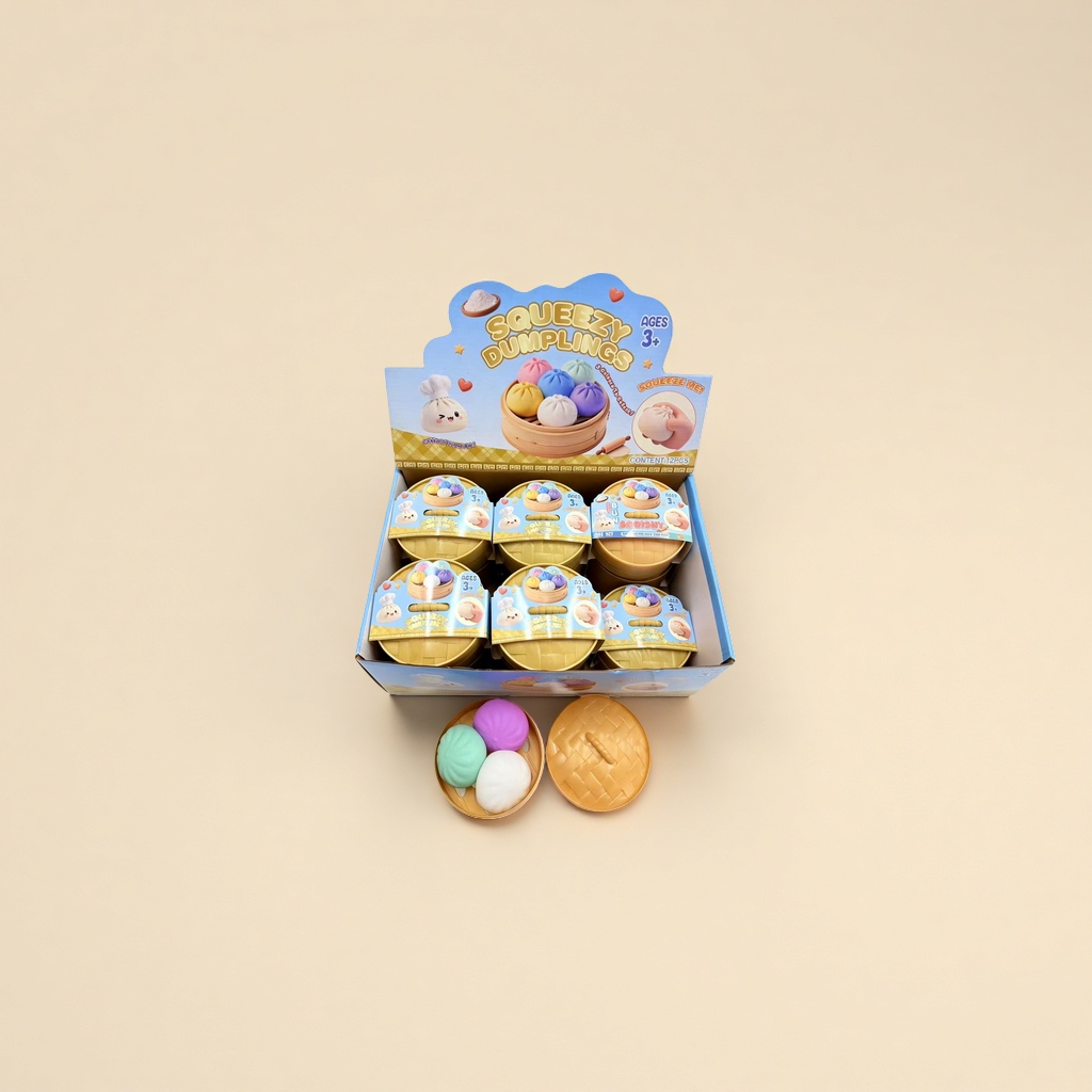 Squeezy Dumplings squeeze toys relieve stress squeeze fun simulation dumpling toys details Picture
