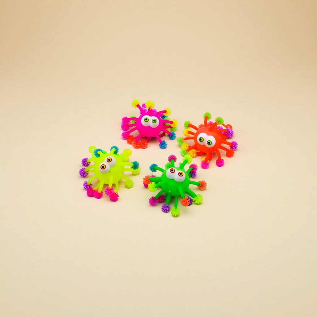 Colorful plush spider toys, children's educational plush figurines, cute ornaments