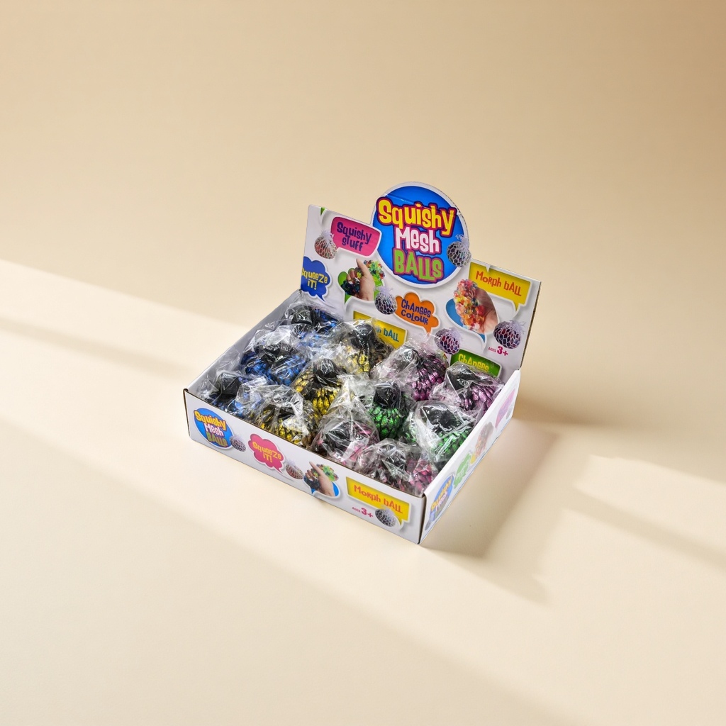 Squishy Mesh Balls, stress-relieving toys, elastic mesh balls, soft and pinchable, children's educational toys