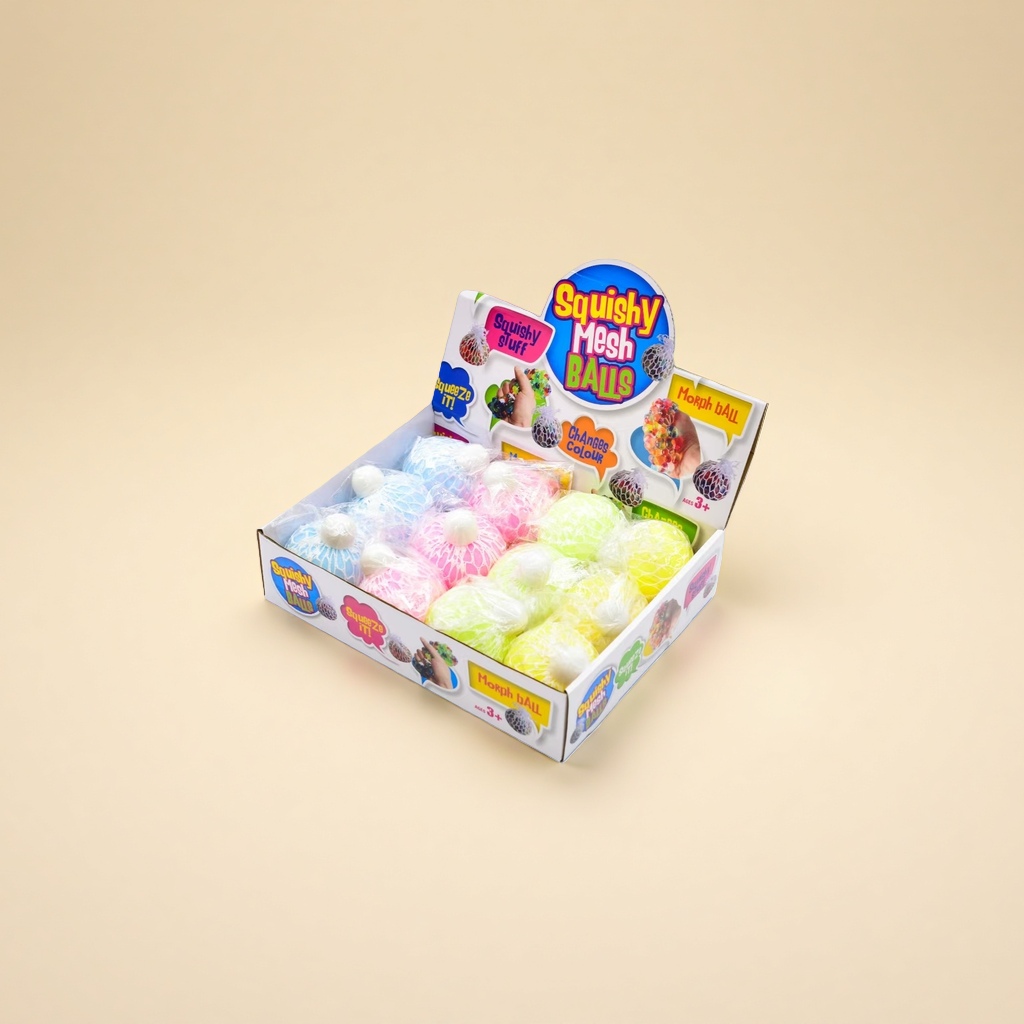 Squishy Mesh Balls stress-relieving toys: Elastic mesh balls are soft and can be squeezed Application Scenario