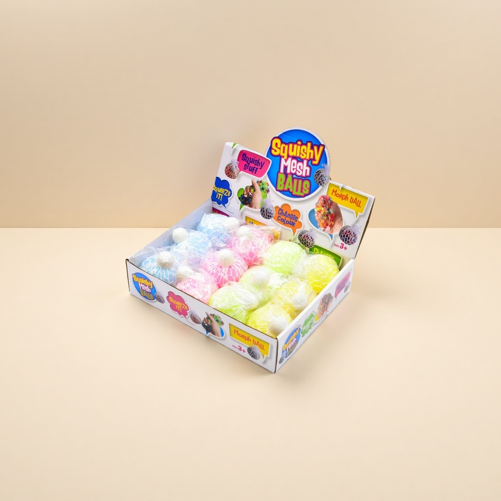 Squishy Mesh Balls stress-relieving toys: Elastic mesh balls are soft and can be squeezed details Picture
