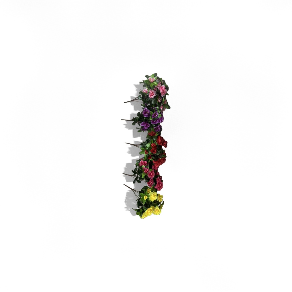 Colorful artificial flower bouquets and simulated fresh flowers are decorative items for the living room and bedroom