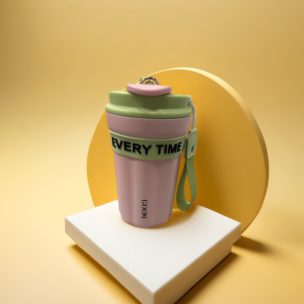 Pink insulated cup, 304 stainless steel vacuum insulated portable water cup, 500ml Specification image