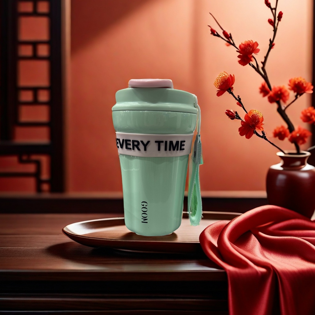 The main body of the green insulated cup is a stainless steel vacuum insulated portable water cup Application Scenario