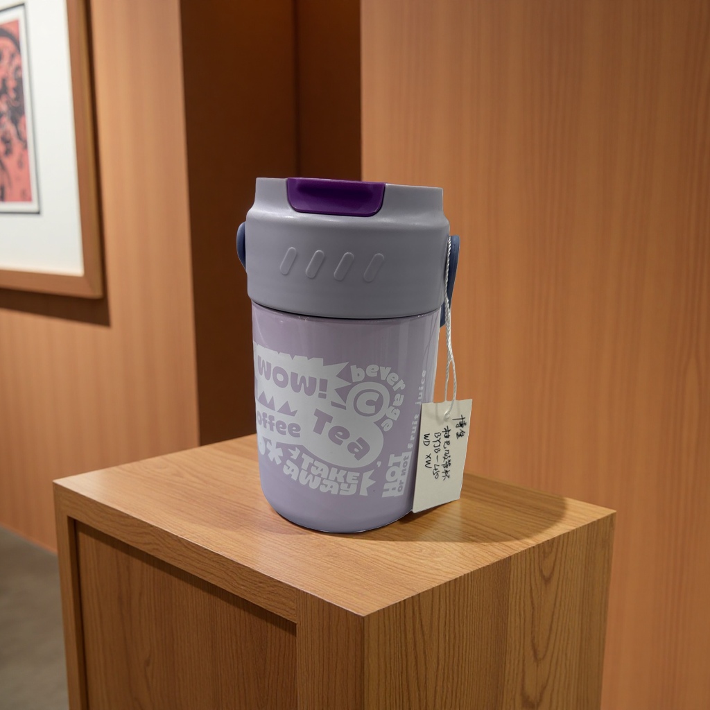Purple insulated cup, 304 stainless steel vacuum insulated cup, 500ml heat-resistant and leak-proof portable water cup Specification image