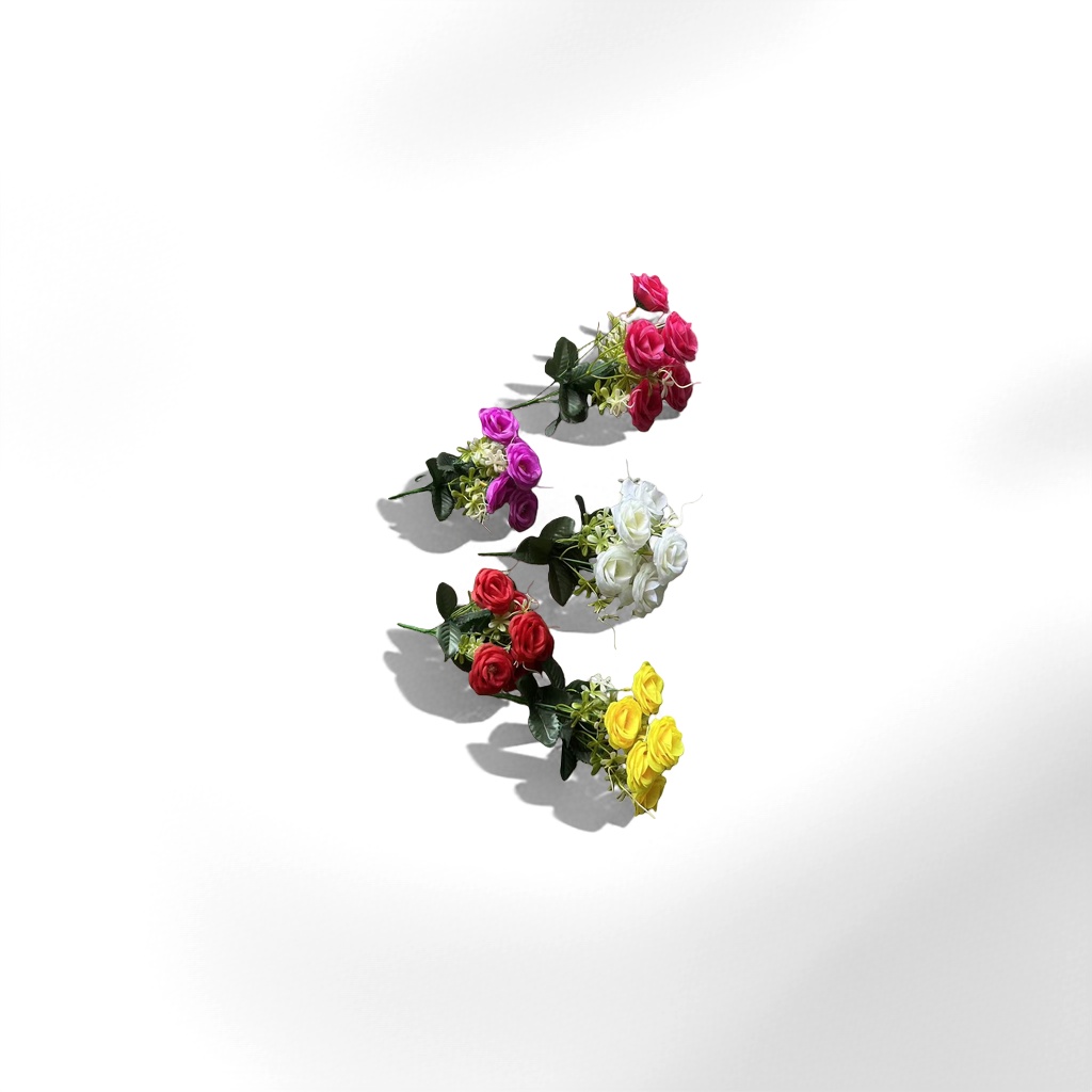 彩色人造花束PVC材质仿真花客厅装饰摆件