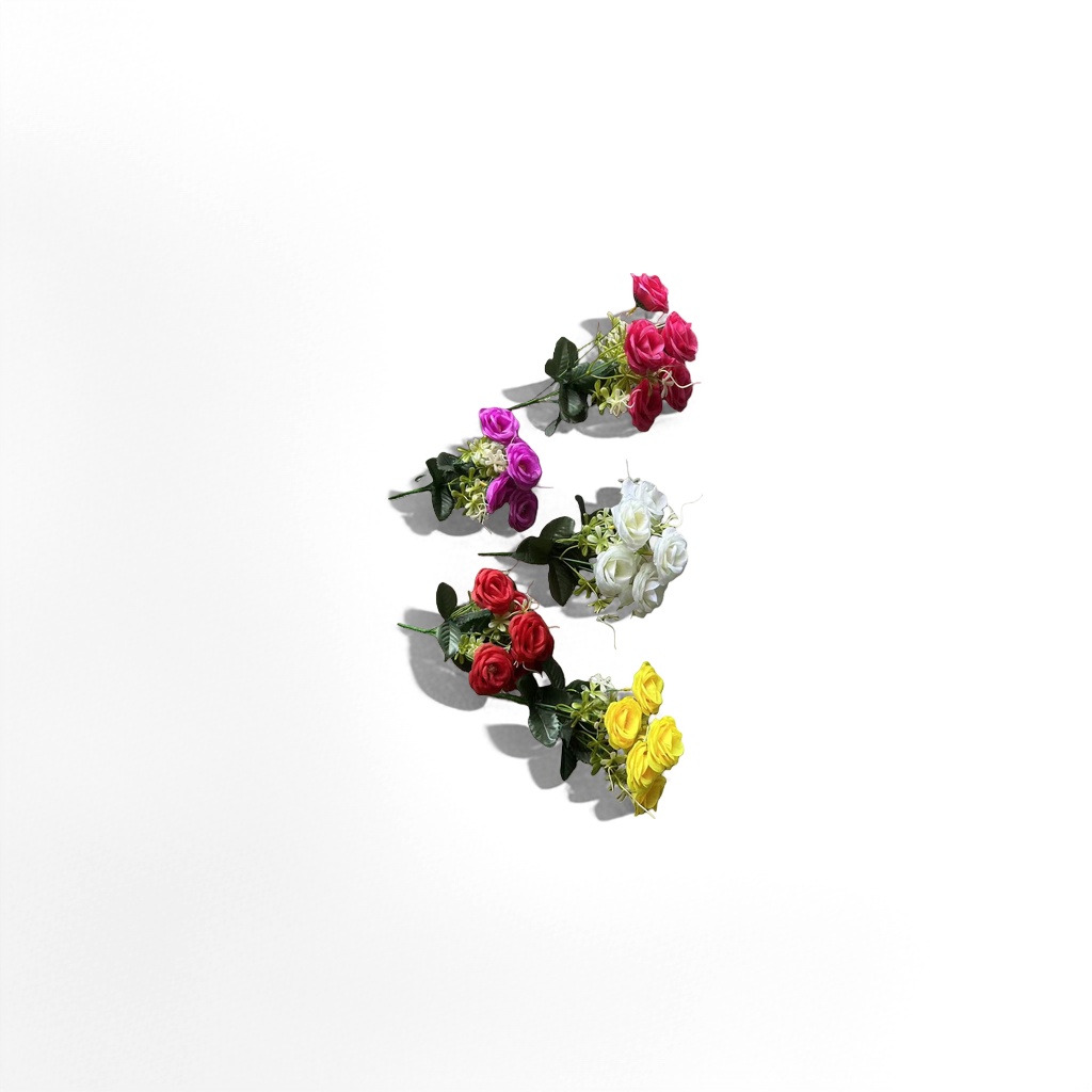Colorful artificial flower bouquets made of PVC material and simulated flowers are living room decorative items details Picture