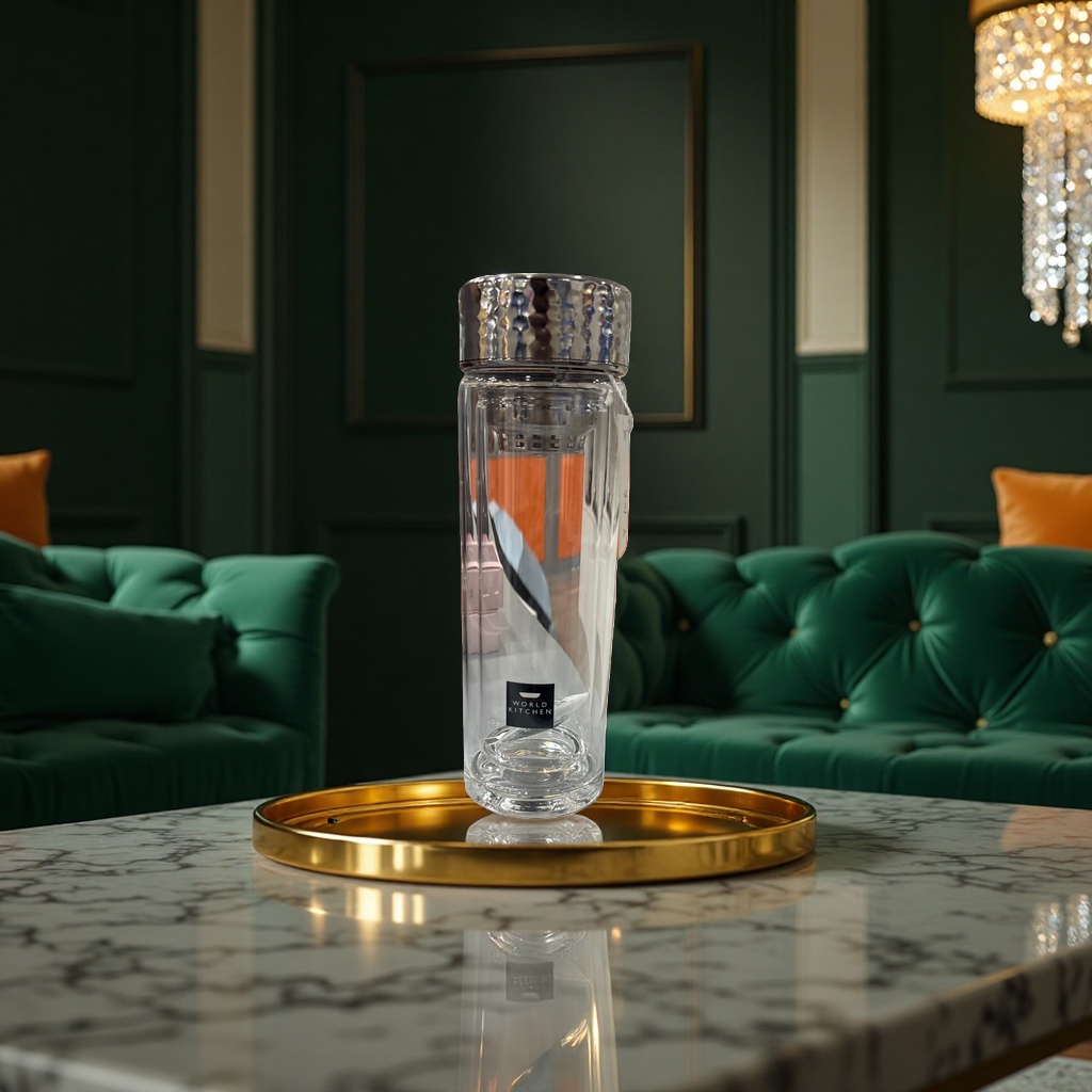 Transparent glass water cup, high borosilicate heat-resistant and anti-scald, simple style for home and office use Application Scenario