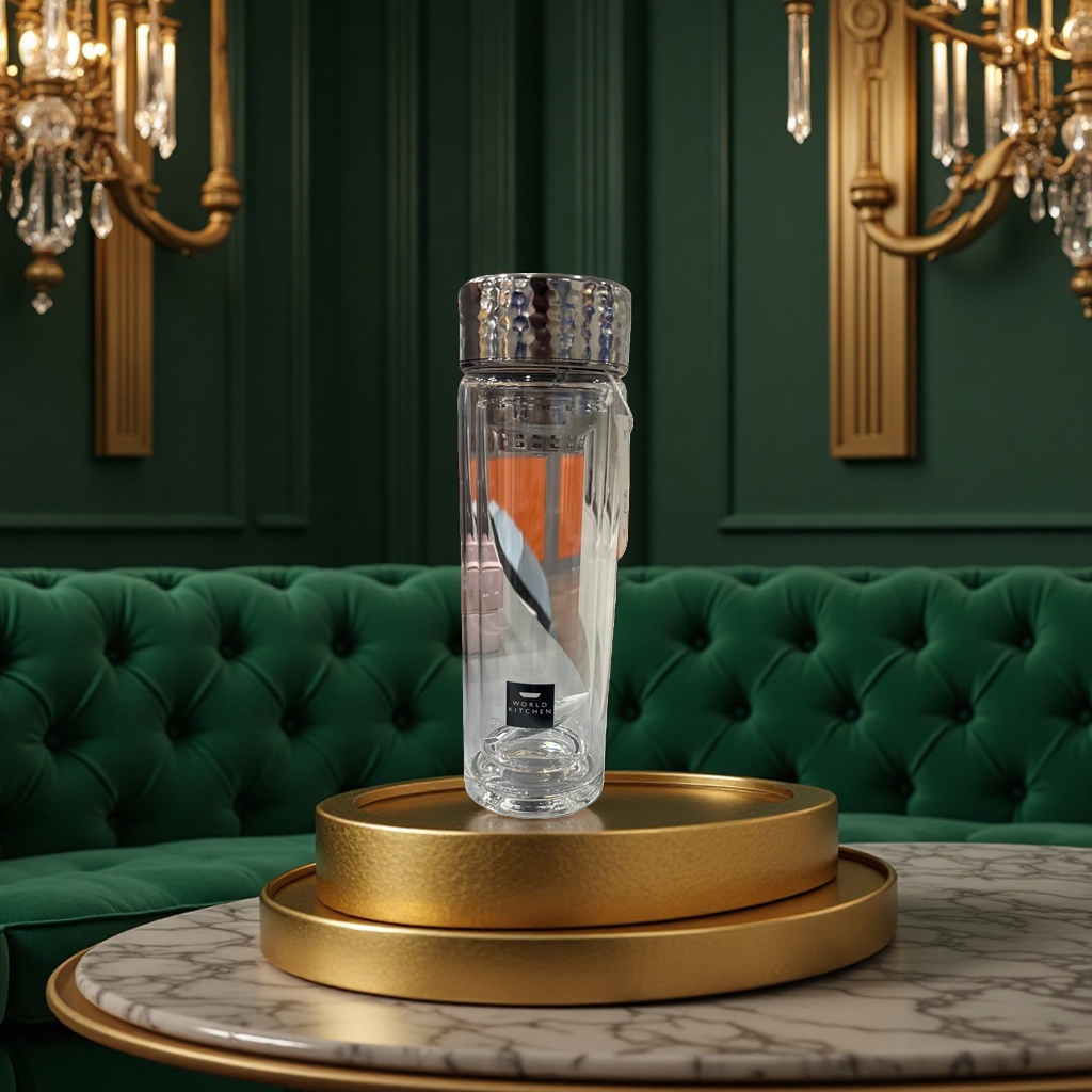 Transparent glass water cup, high borosilicate heat-resistant and anti-scald, simple style for home and office use details Picture