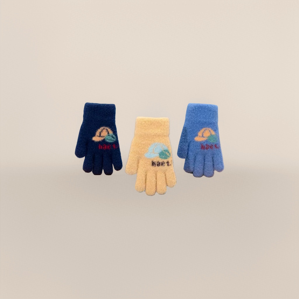 Children's winter fluffy and soft quality cartoon gloves Specification image