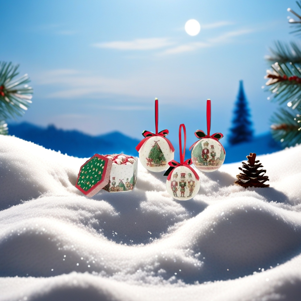 Christmas decorative spherical hanging ornaments, festive atmosphere home decorations