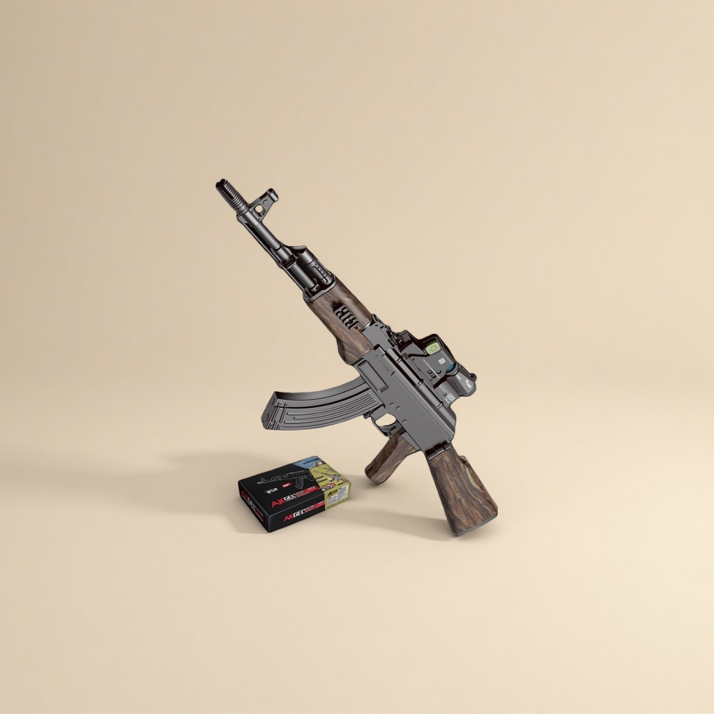 AK47 electric toy gun simulation shooting children's educational toy gun details Picture