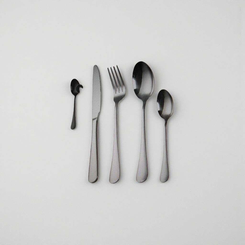 Silver tableware set, stainless steel household Western tableware gift box for knives, forks and spoons details Picture