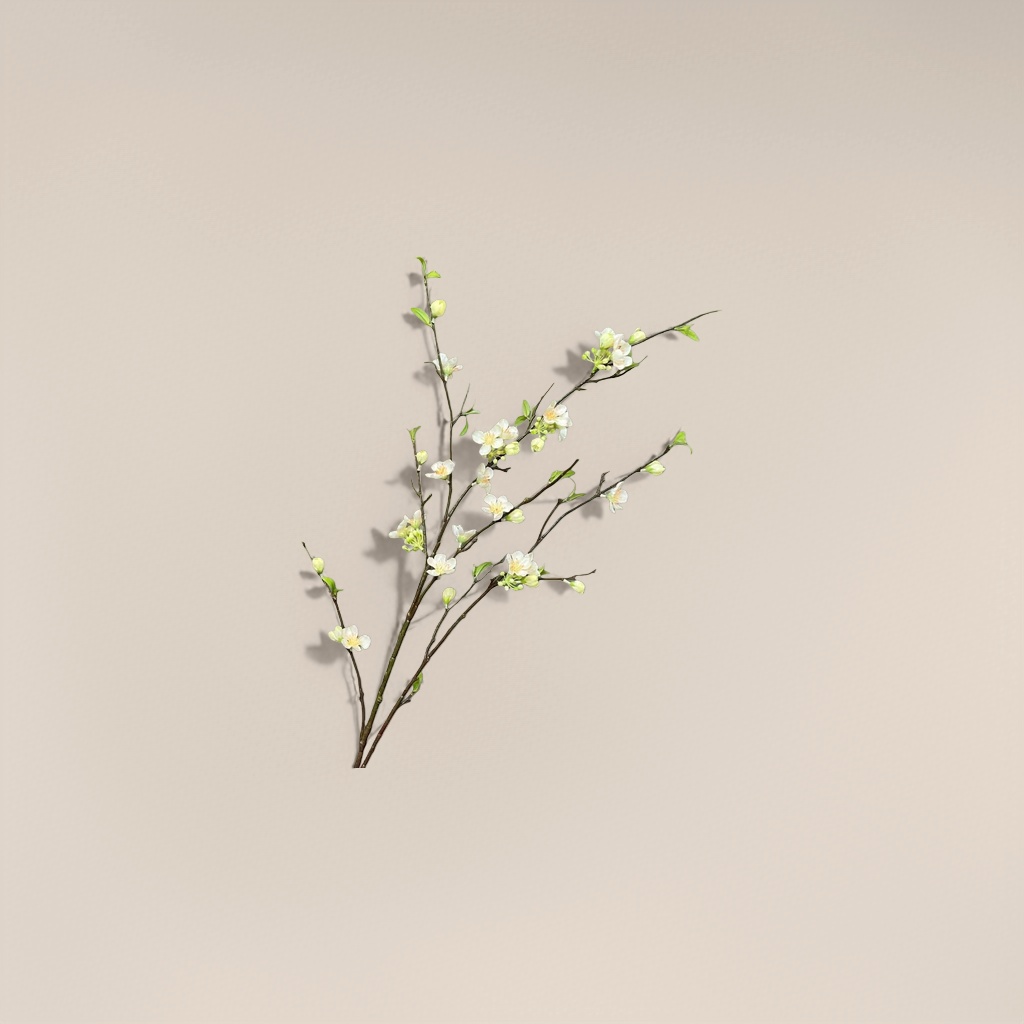 白色花朵枝条仿真植物仿真花装饰玄关装饰