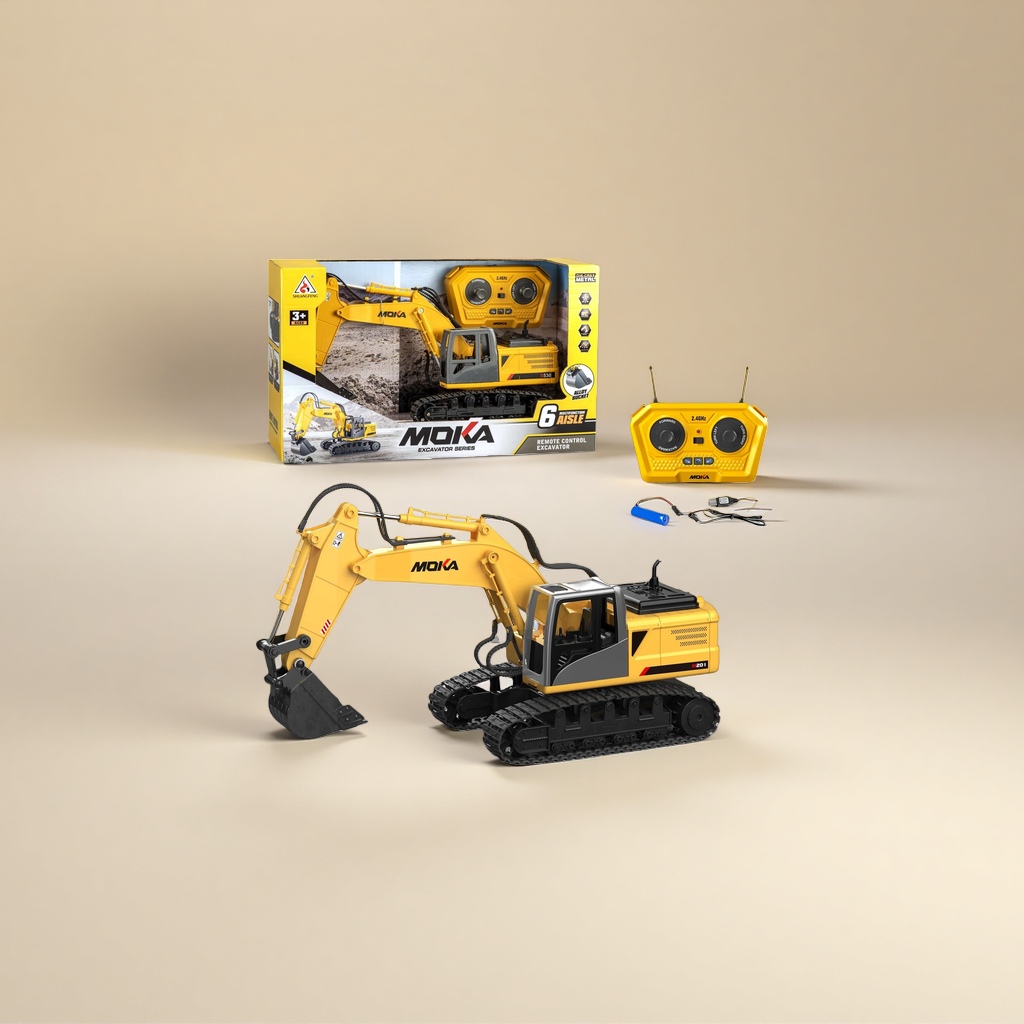 MOKA amarillo control remoto aleación excavadora modelo de juguete con control remoto accesorios Application Scenario