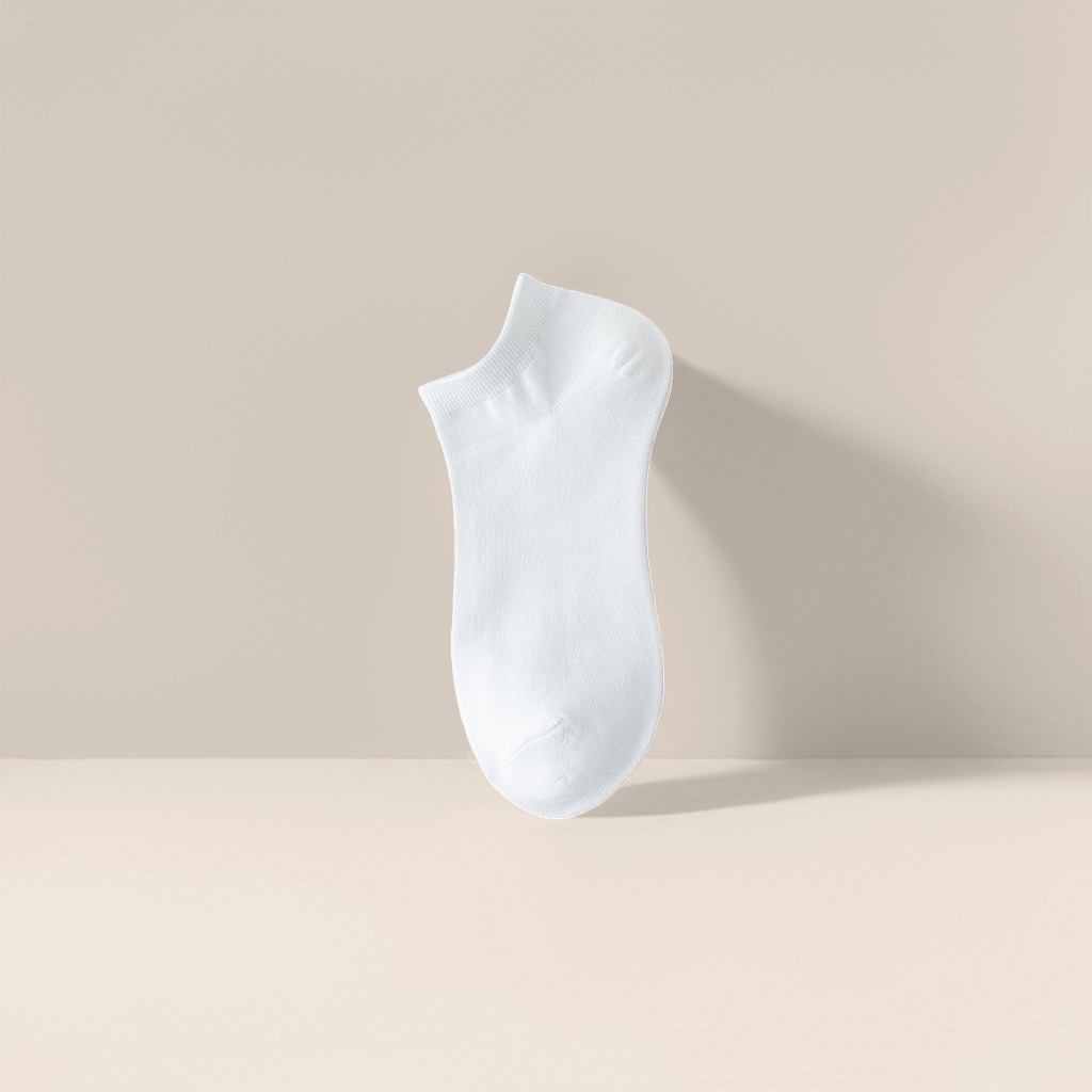 White pure cotton ankle socks are skin-friendly, soft, moisture-wicking and sweat-wicking for daily commuting Specification image