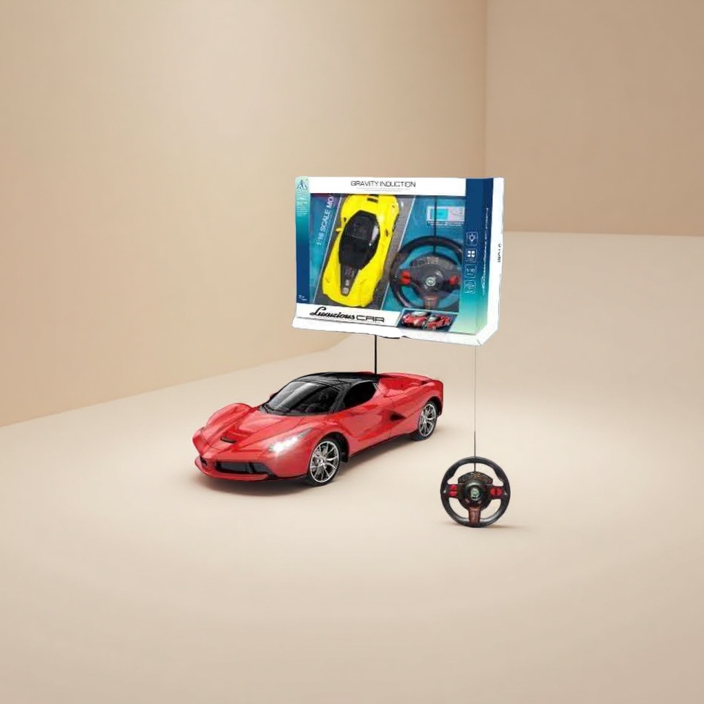 Red remote control sports car, electric remote control car, high-speed off-road remote control car details Picture
