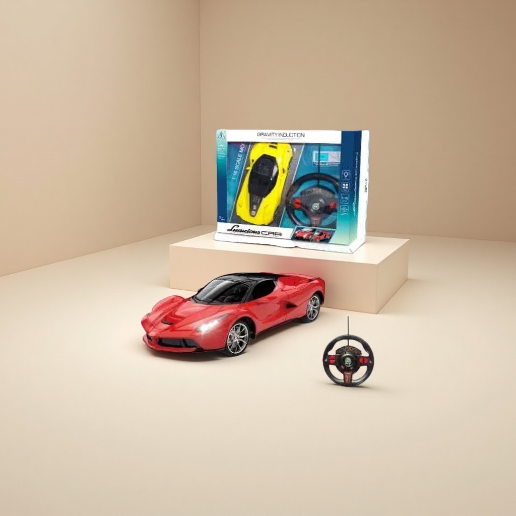 Red remote control sports car, electric remote control car, high-speed off-road remote control car
