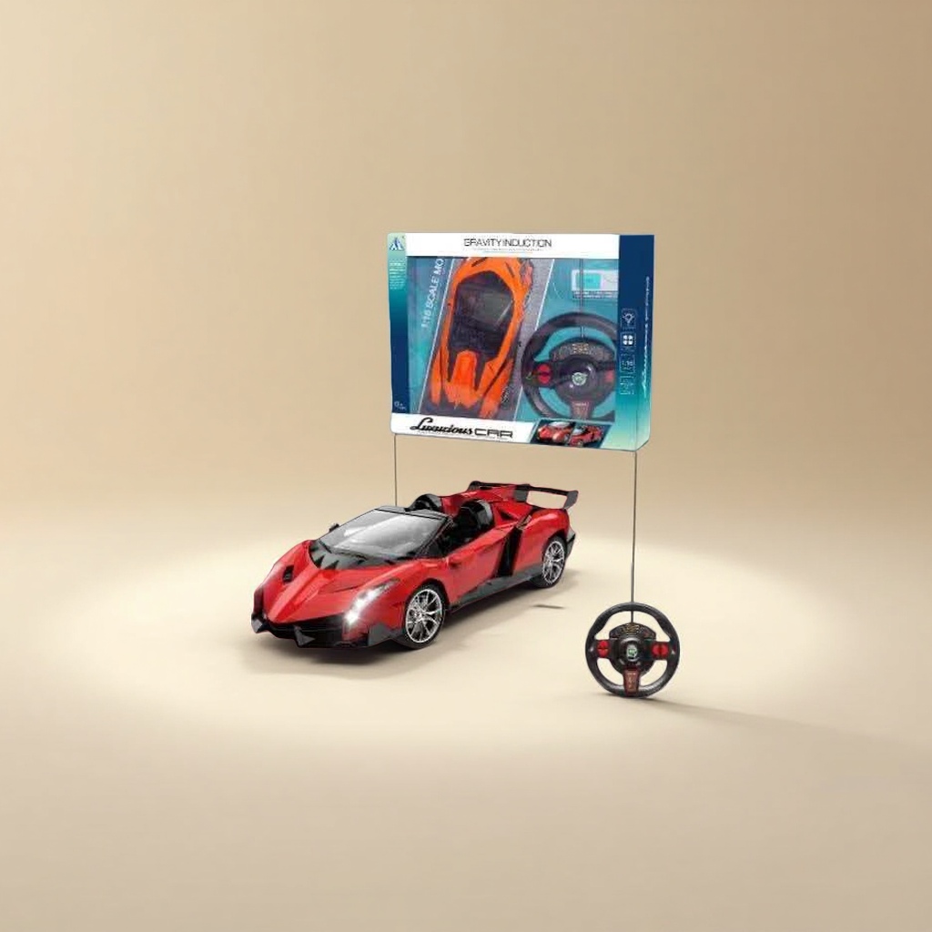 Red remote control sports car model, remote control car 2.4G four-wheel drive off-road alloy toy car Application Scenario