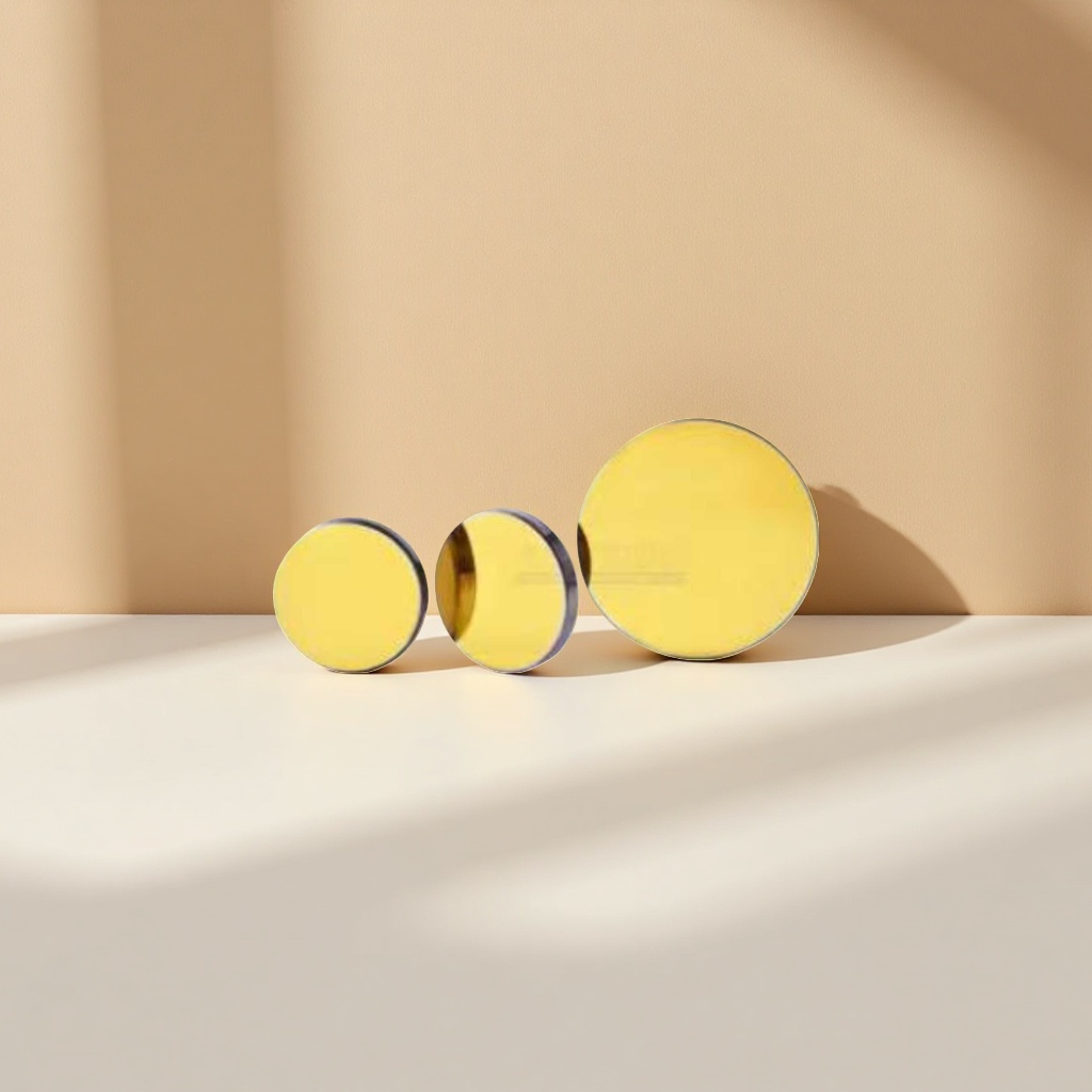 Circular golden laser reflective lens, high-precision optically coated lens Application Scenario