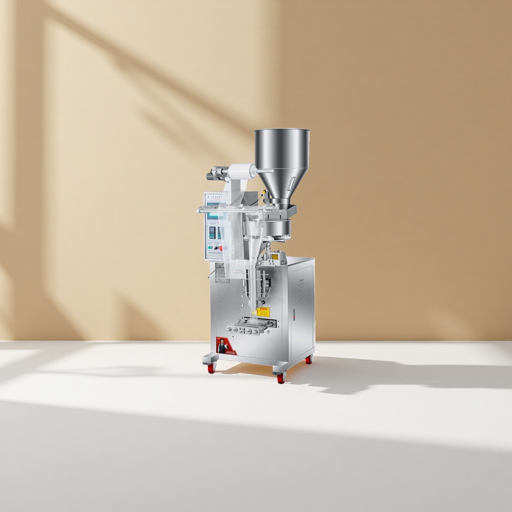 Vertical filling and sealing equipment with stainless steel body for industrial packaging machines details Picture