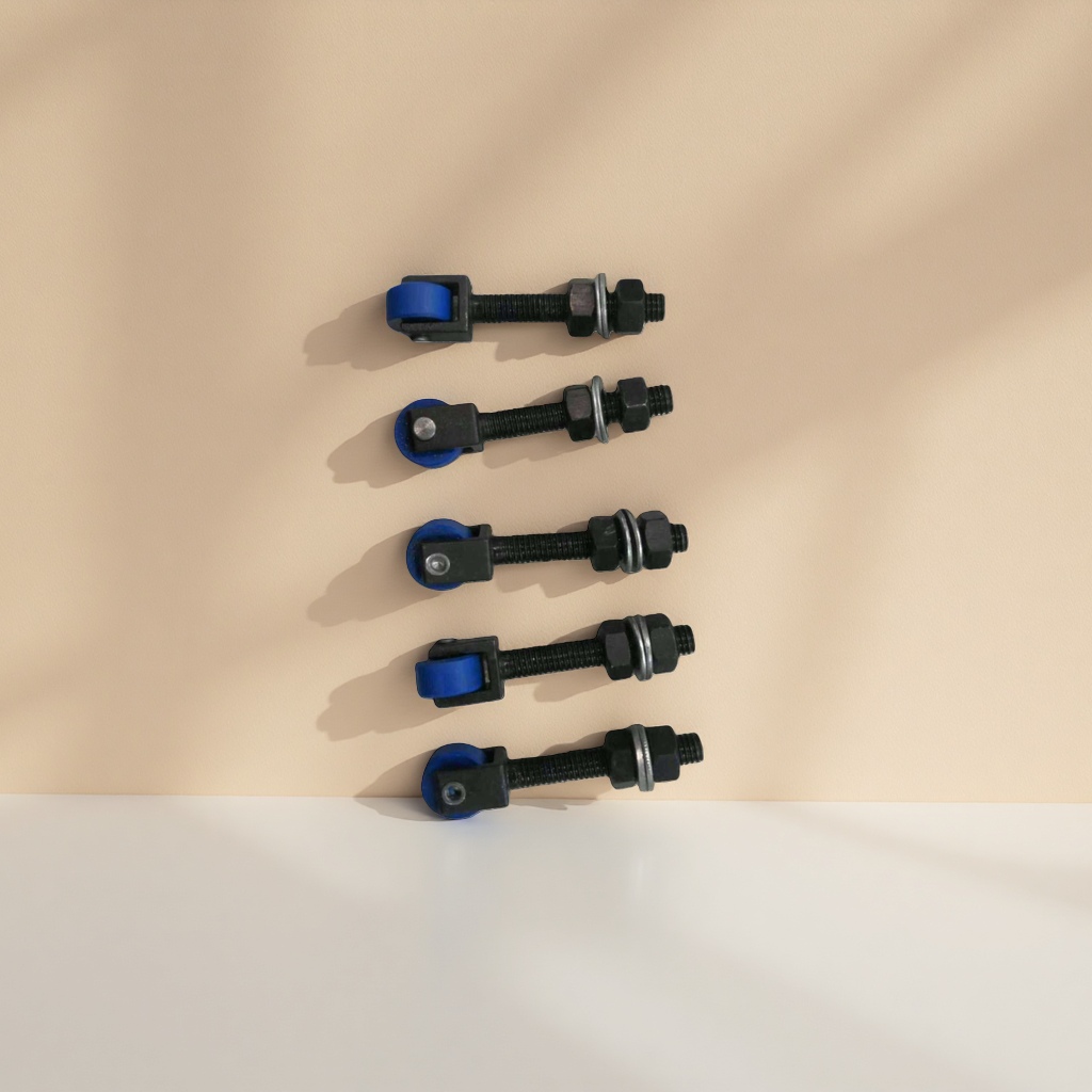 M8*65 thread column black screw assembly with blue rollers details Picture
