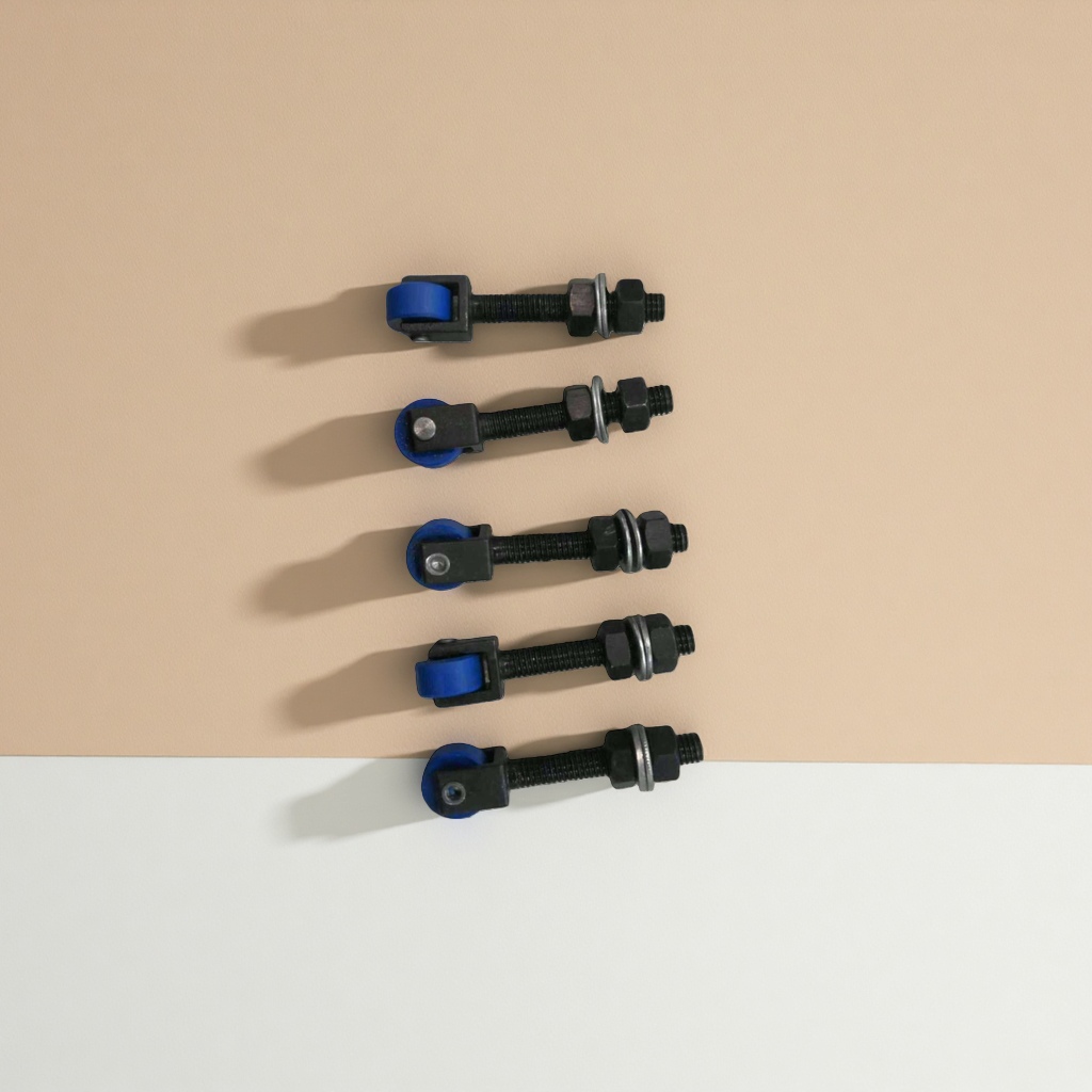 M8*65 thread column black screw assembly with blue rollers