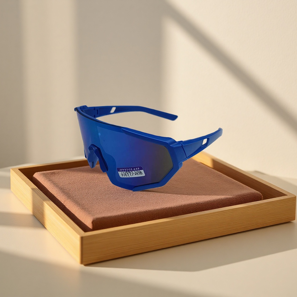 The blue sports sunglasses, unisex polarized sunglasses UV400, are lightweight and comfortable for protection Specification image
