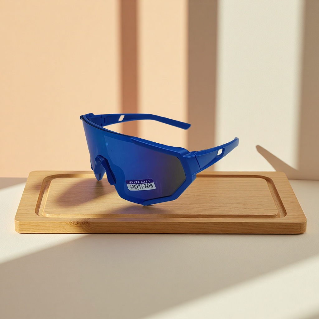 The blue sports sunglasses, unisex polarized sunglasses UV400, are lightweight and comfortable for protection details Picture