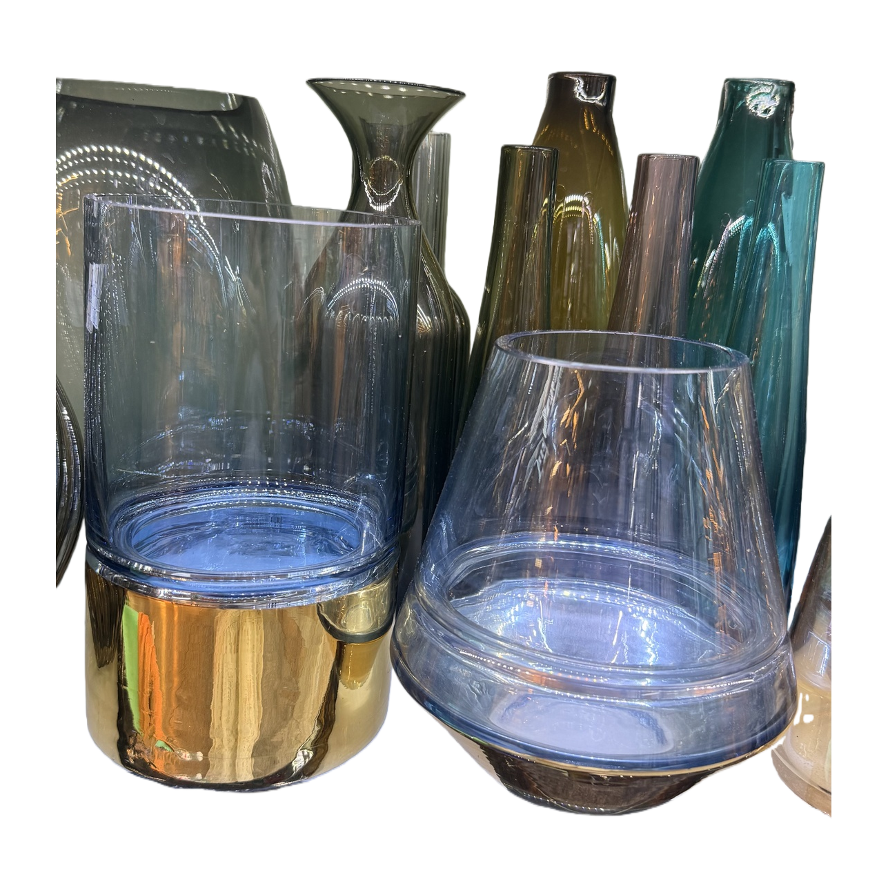 Large-mouthed glass vases for living room decoration, Nordic vases Item Picture
